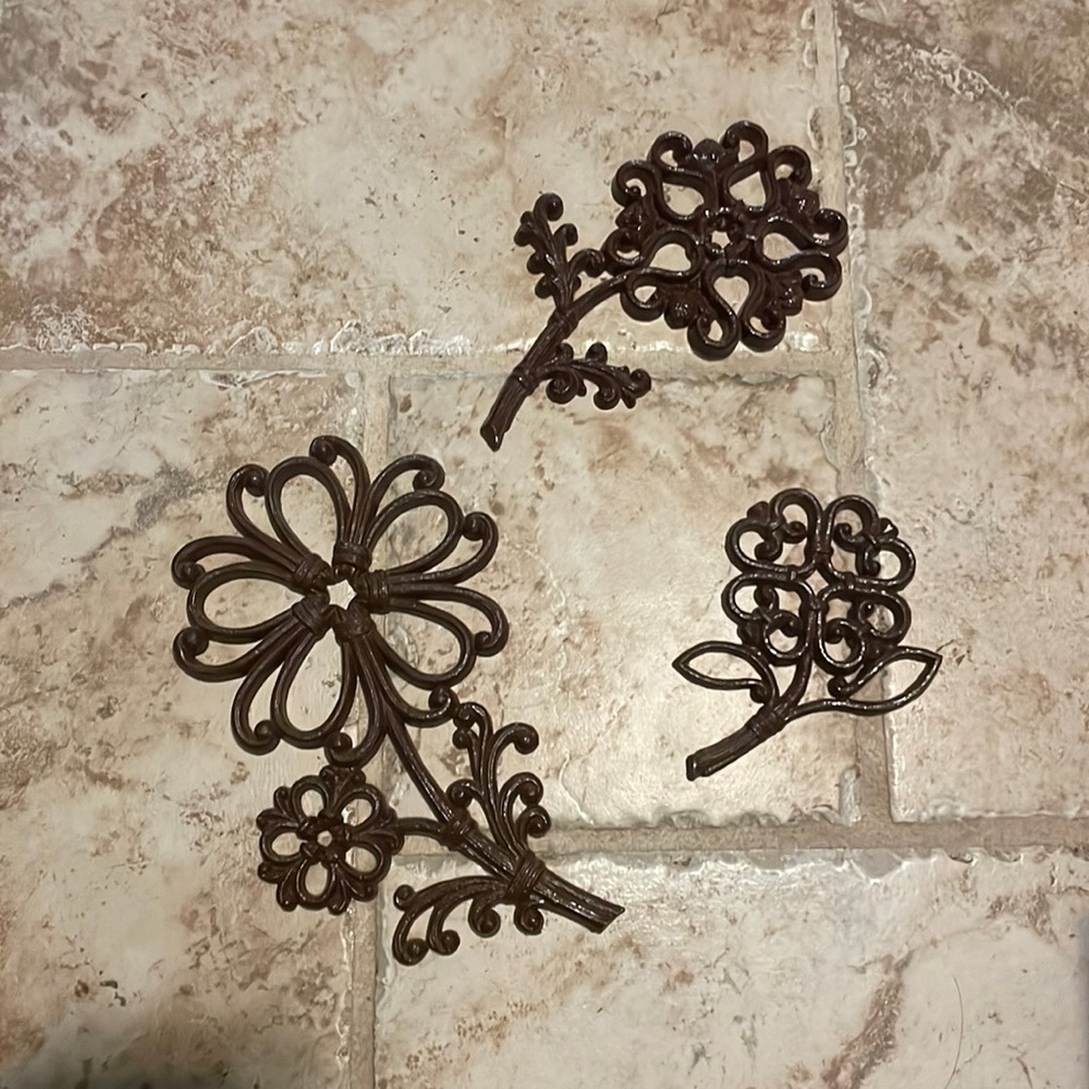 Vintage MCM Flower Wall Decor